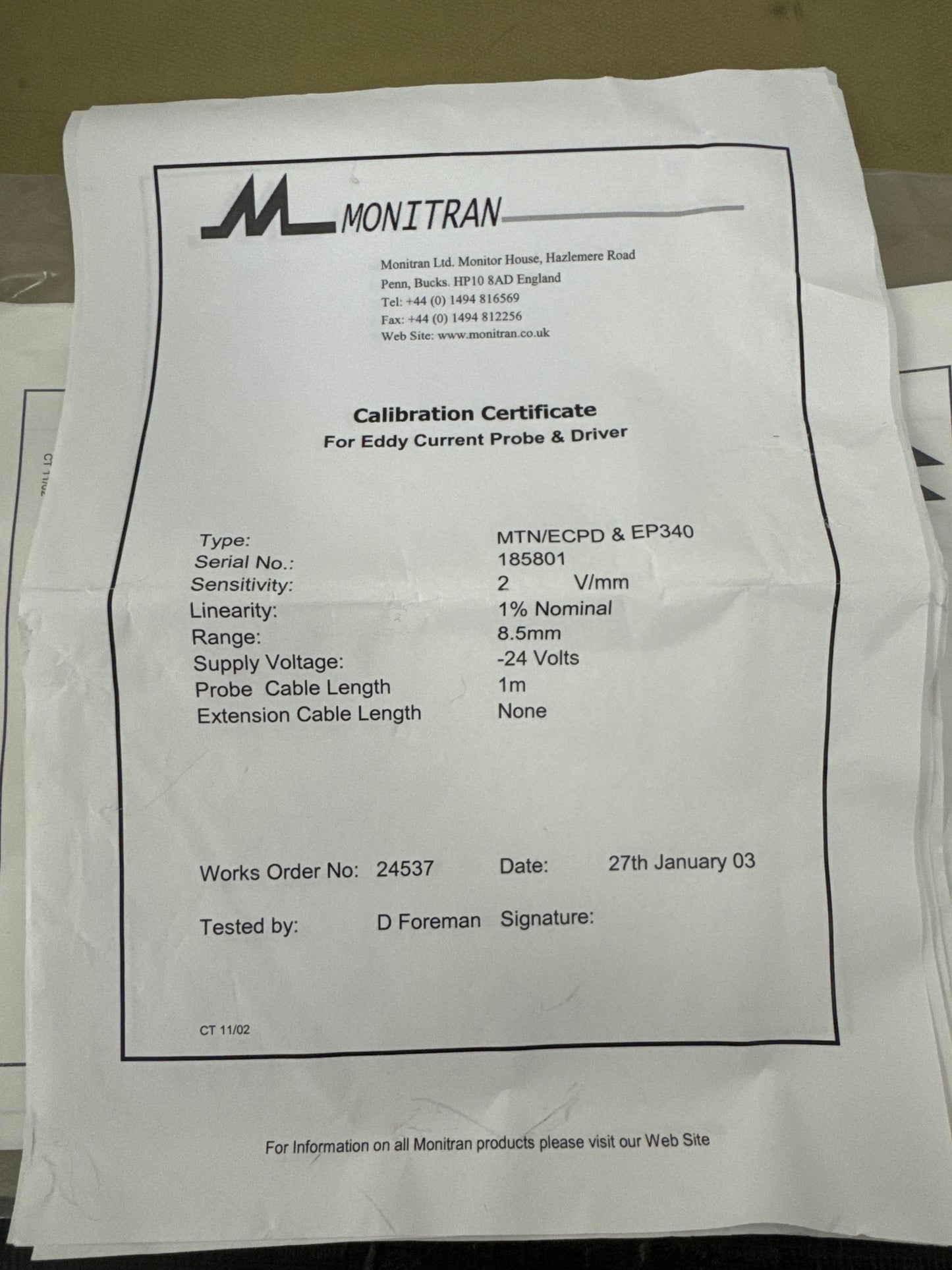 Monitran ECPD & EP340