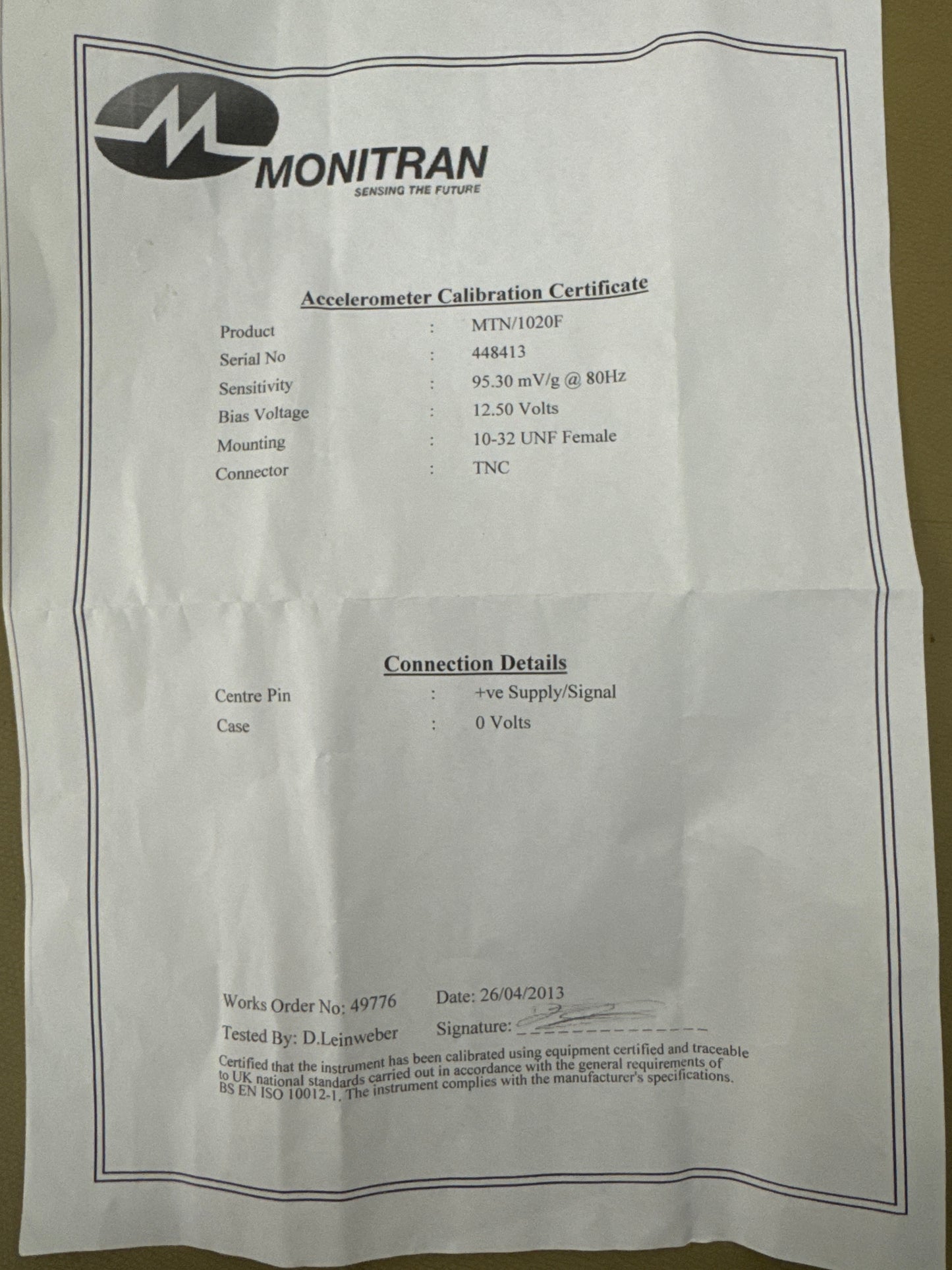 Monitran 1020F
