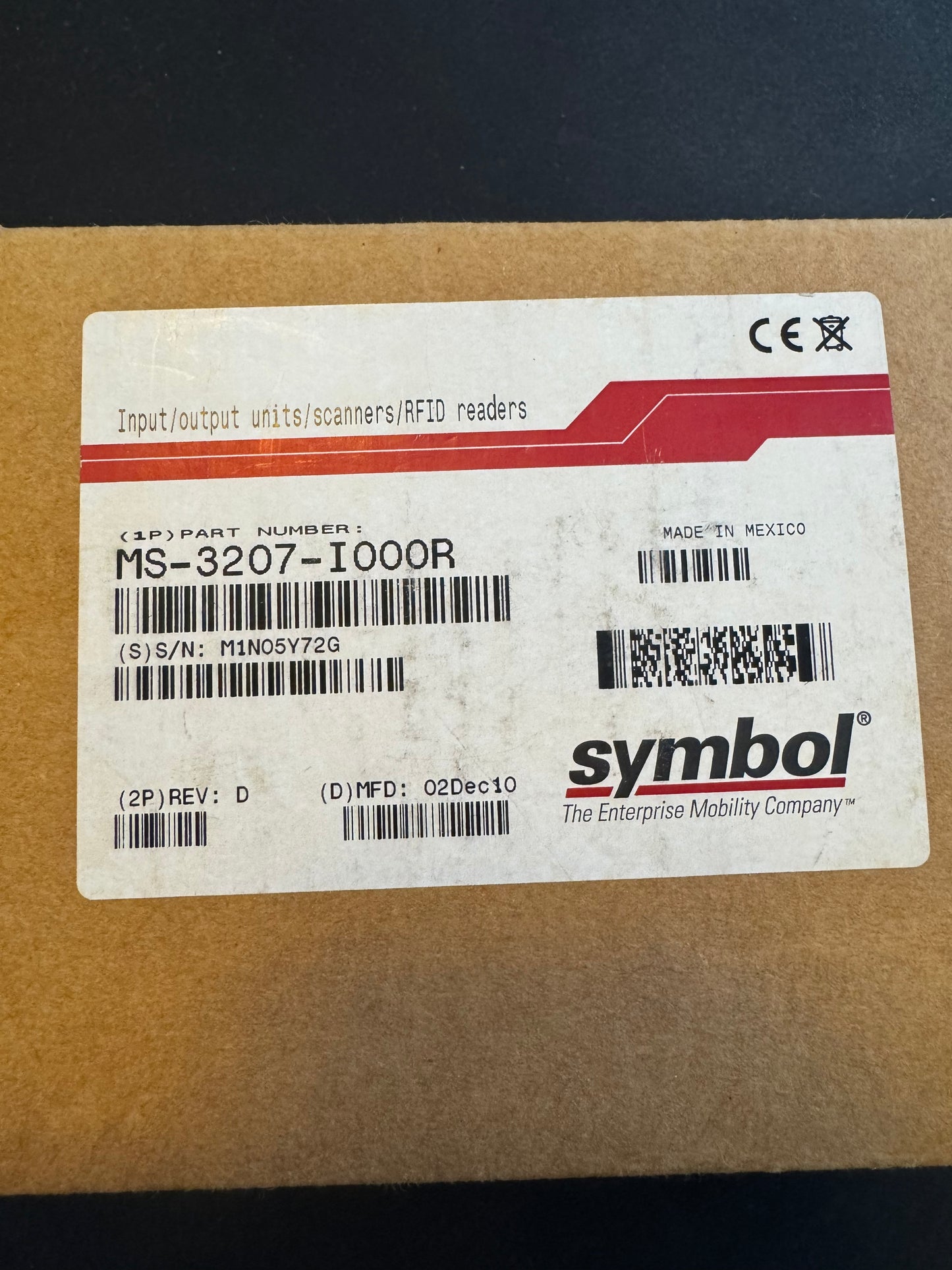 Symbol MS-3207-I000R Fixed Barcode Scanner