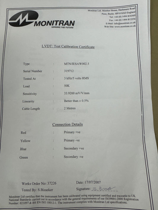 Monitran IESA W002.5