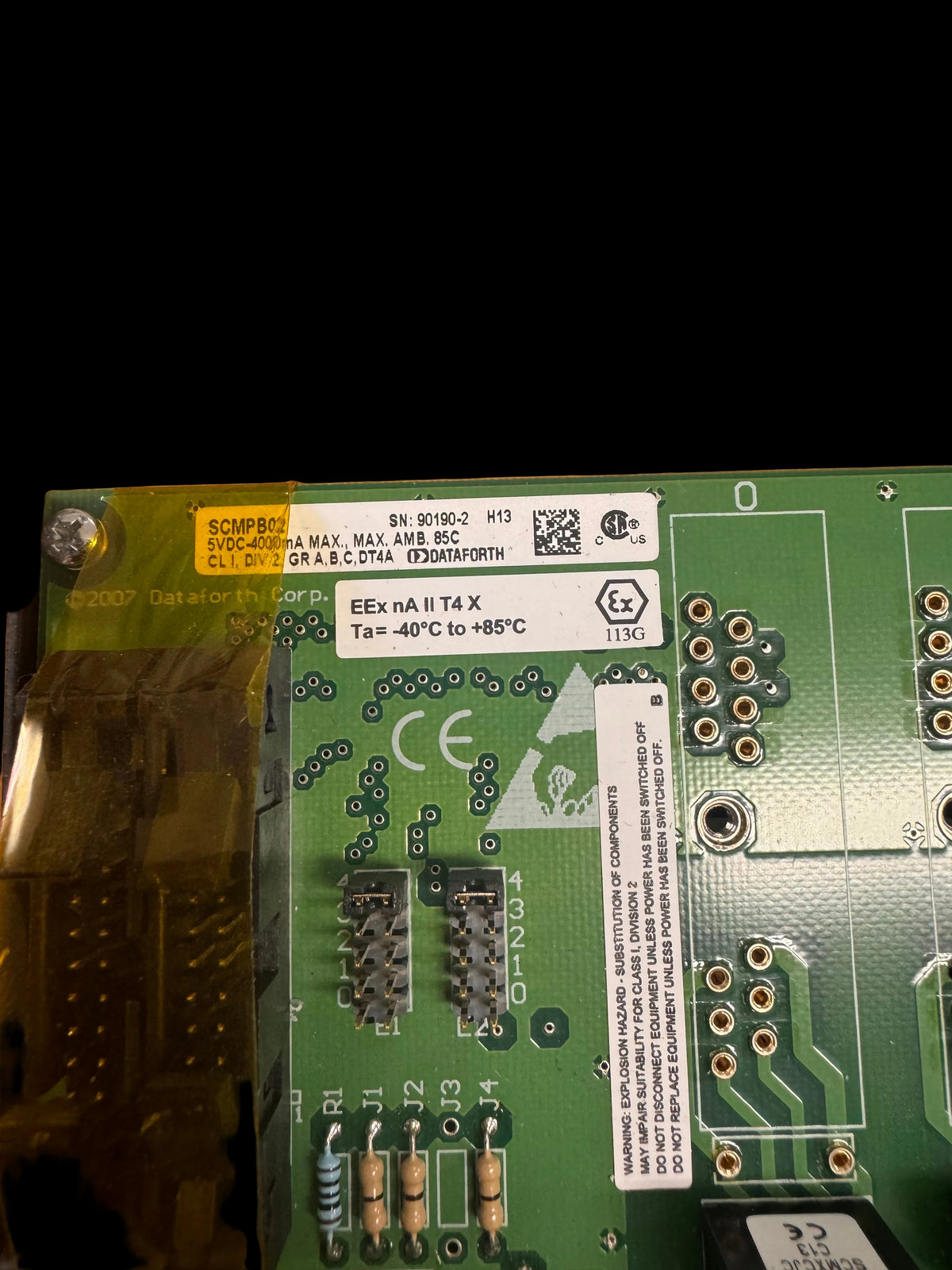 DATAFORTH: SCMPB02 Multiplexed 16-Channel Backpanel