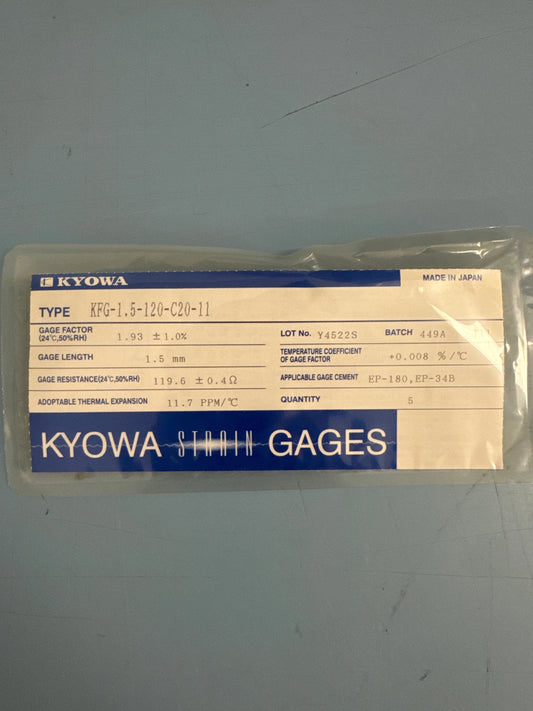 Kyowa strain gauge Kyowa KFG-1.5-120-C20-11 for industrial force measurement