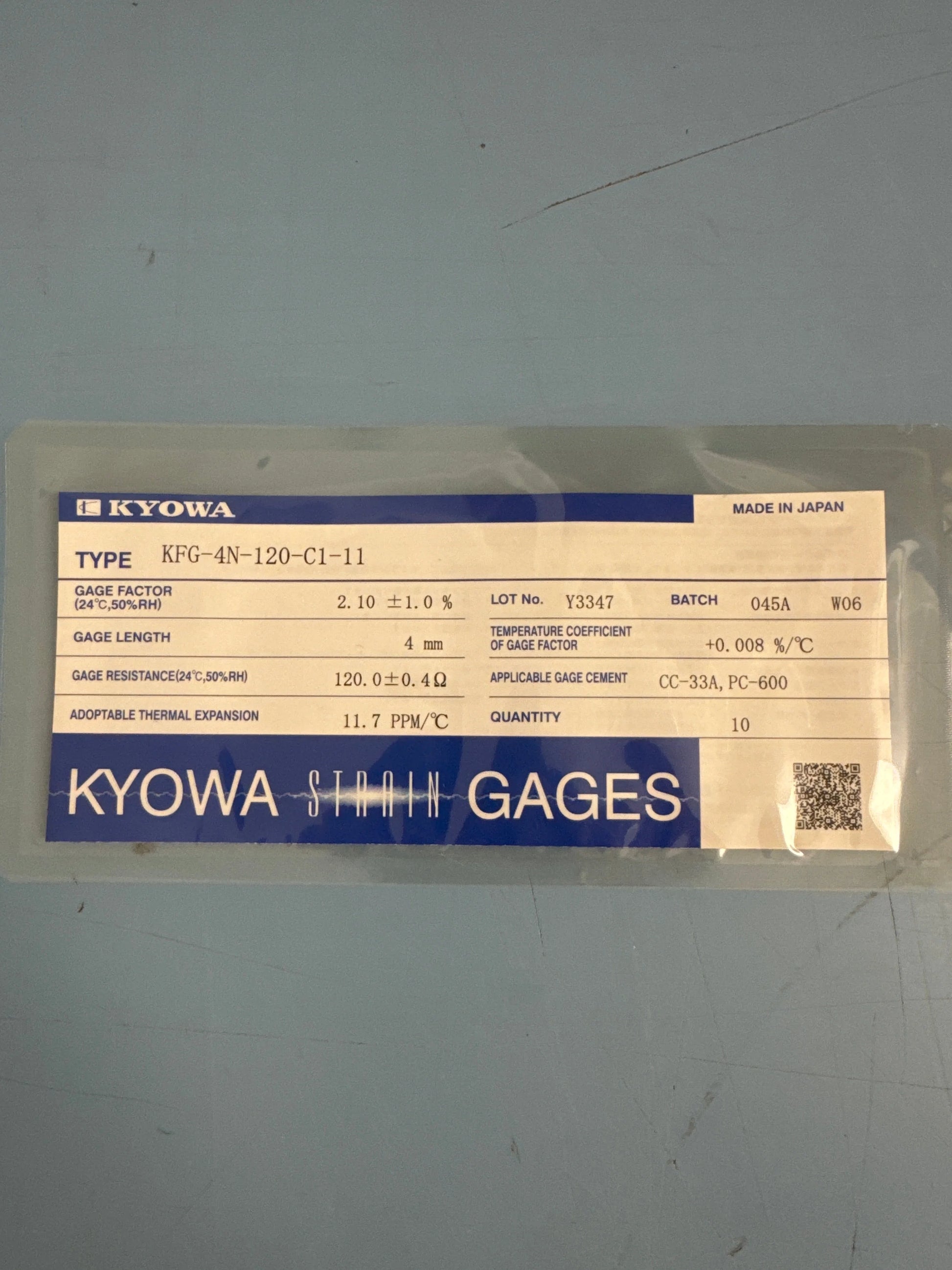 Kyowa strain gauge Kyowa KFG-4N-120-C1-11 for industrial force measurement
